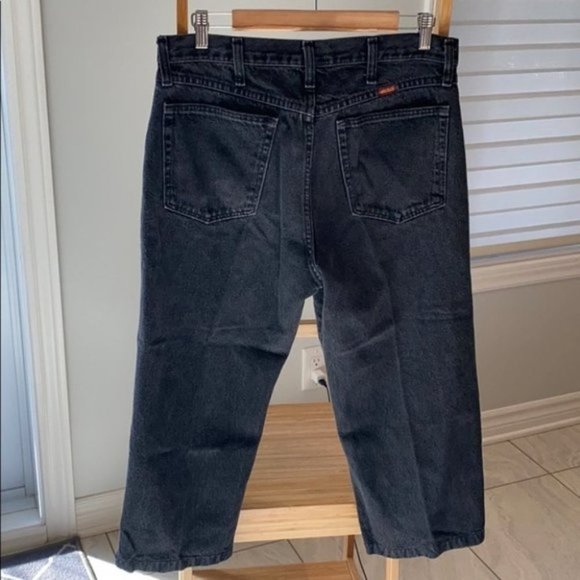 Rustler Black Vintage Mid waisted Cropped Jeans 8 - Picture 7 of 12